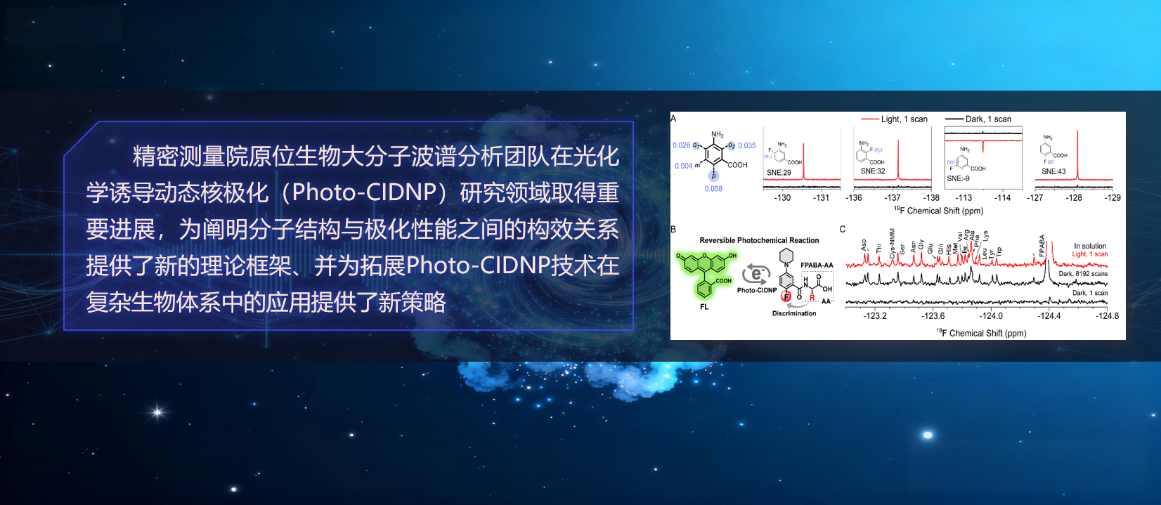 kdpay钱包官网在Photo-CIDNP高灵敏<sup>19</sup>F探针研究中取得重要进展